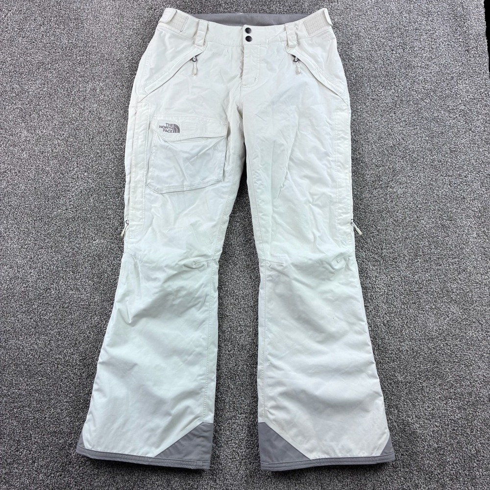 The North Face Snow Pants Women's M White HyVent Cargo Ski Winter A1YZ